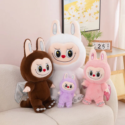 30cm Monster Labubu Peluche Toy Angel Diy Doll Figure Vinyl Pendant Doll Model Plush Toy Pillow Room Decoration Birthday Gift