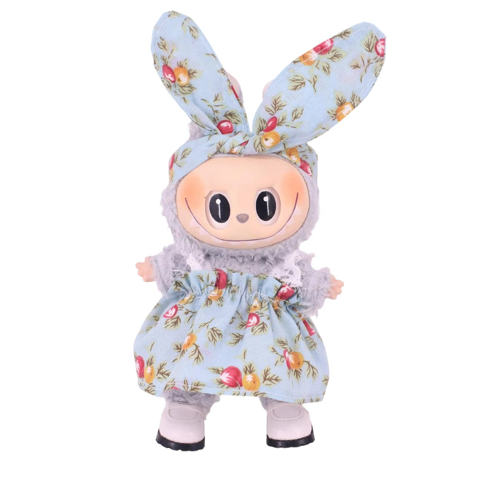 Floral Print Dress for Labubu Doll - Cute & Stylish