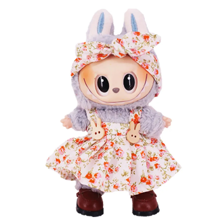 Floral Print Dress for Labubu Doll - Cute & Stylish