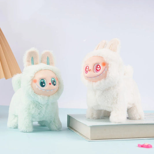 Kawaii Electric Labubu Plush Toys Cute Will Shine Run Doll Gift Kawaii Labubu Student Bag Pendant Cross-border Toys Wholesale