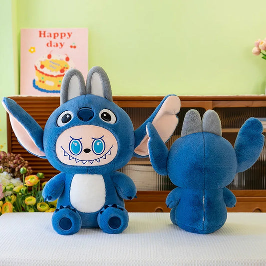 Cute Labubu Anime Plush Toys Cos Stitch 40cm Cross-dressing Stuffed Plush Dolls Sofa Decoration Girly Heart Birthday Gifts