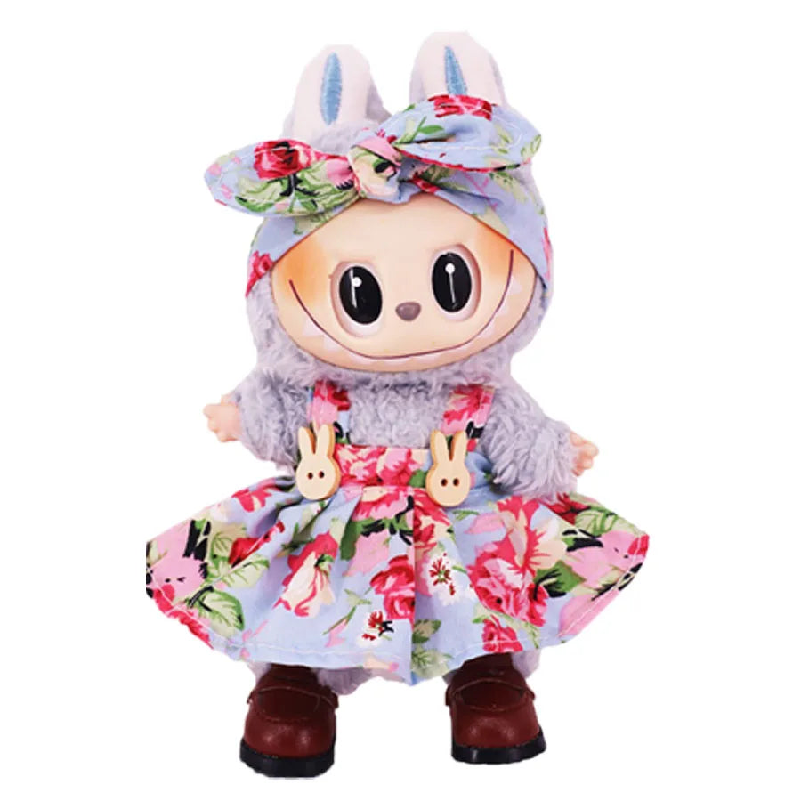 Floral Print Dress for Labubu Doll - Cute & Stylish