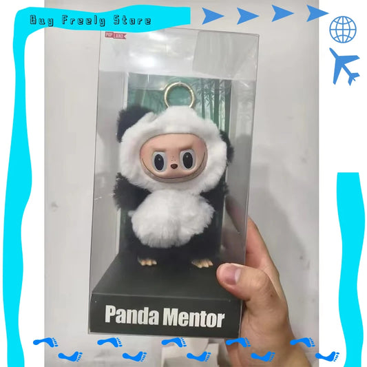 17cm Labubu Modified Doll Panda Mentor Plush Toy Bag Pendant Limited Edition Modified Doll Blind Box Toy Doll Cute Pendant Gift
