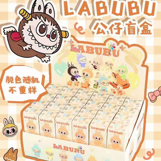 48pcs Cartoon Labubu Resin Plush Blind Box