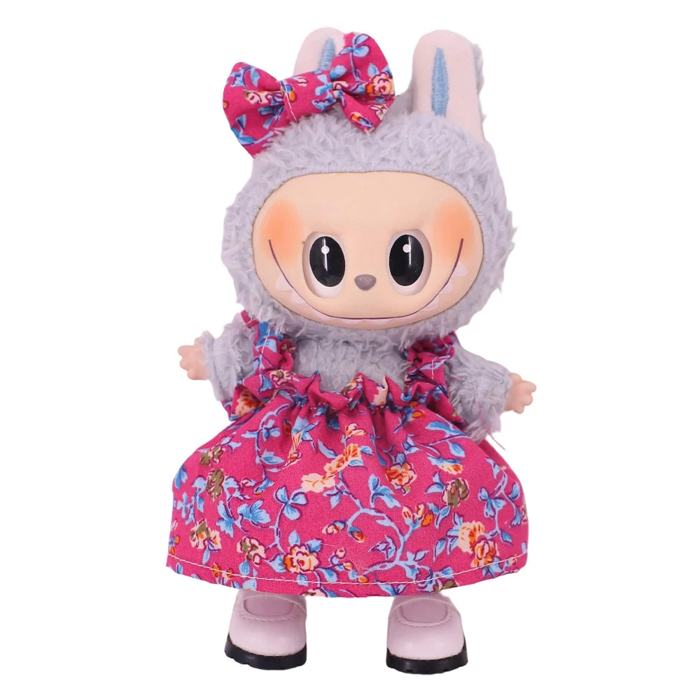 Floral Print Dress for Labubu Doll - Cute & Stylish