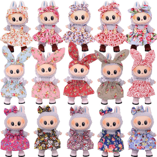 Floral Print Dress for Labubu Doll - Cute & Stylish
