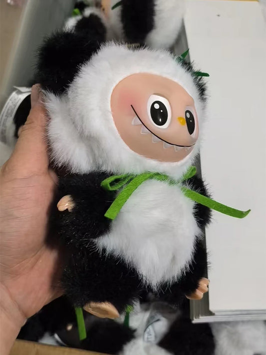 17cm Labubu Modified Doll Panda Mentor Plush Toy Bag Pendant Limited Edition Modified Doll Blind Box Toy Doll Cute Pendant Gift